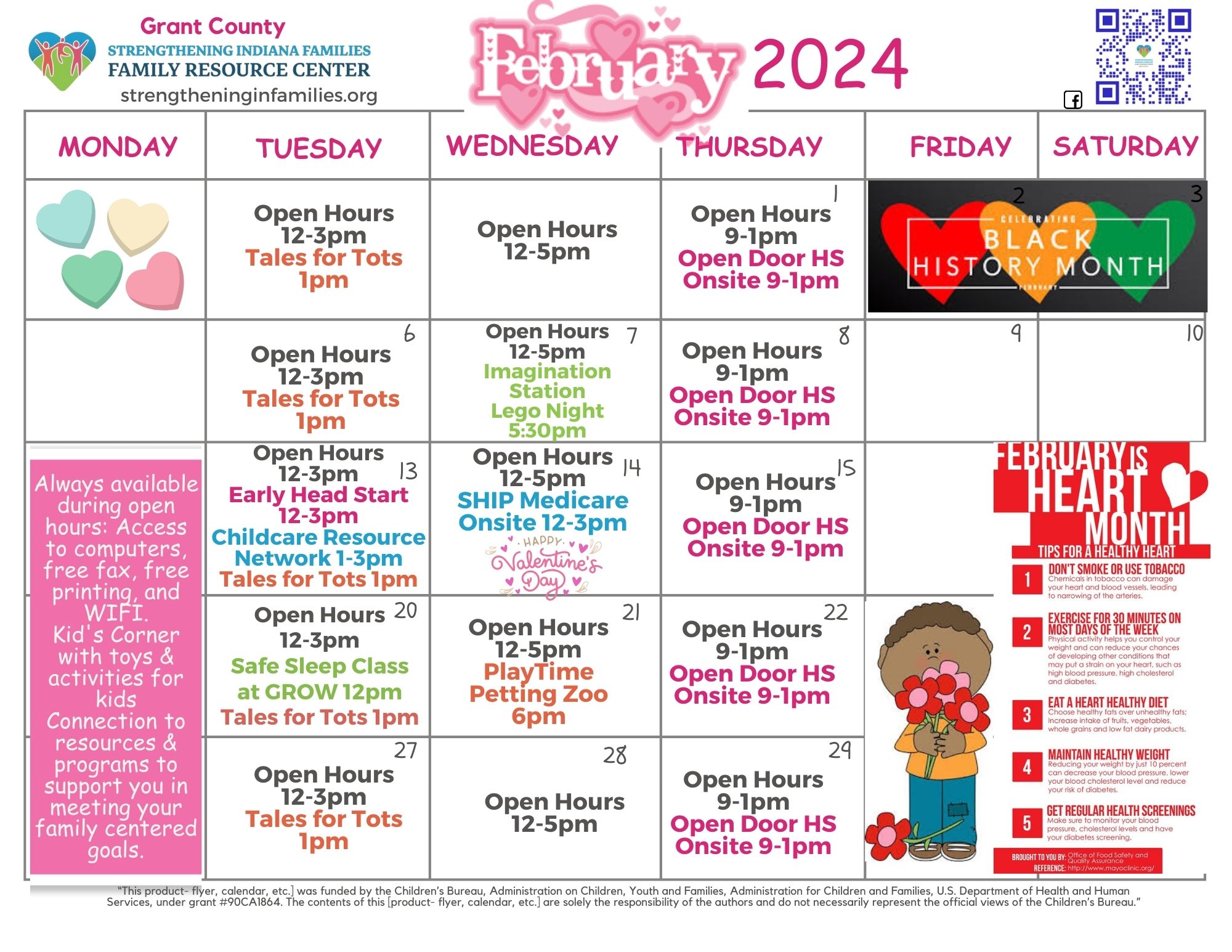 Grant Calendars & Events – Family Resource Centers